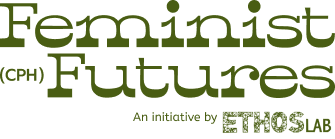 The Feminist Funtures logo together with the ETHOS Lab logo